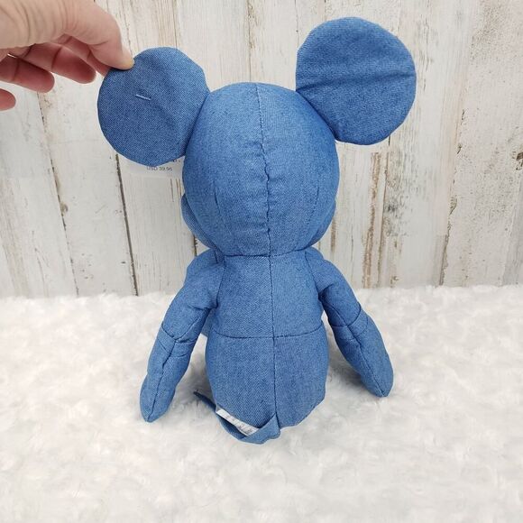 Disney and American Eagle Denim Mickey Mouse Plush Doll Blue - Picture 4 of 7